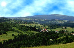 Widok ze szlaku turstycznefo 